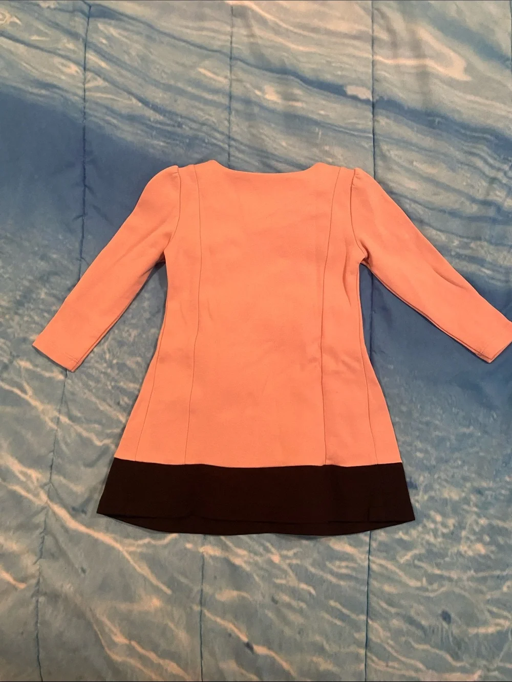 Gymboree Pink Dress with Black Bow and Hem Accents